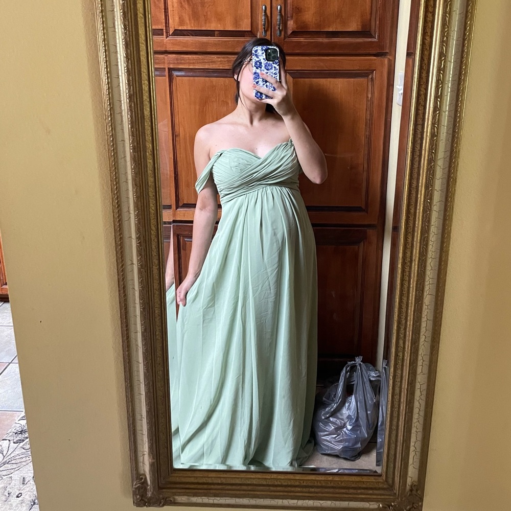 COPY - Sage maternity bridesmaid dress STILL AVAILABLE